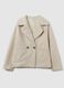 Beige double-breasted regular fit jacket with buttons_4