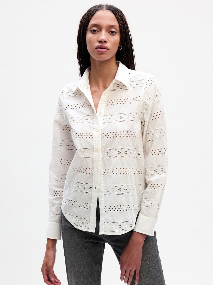 Broderie anglaise lace shirt_0