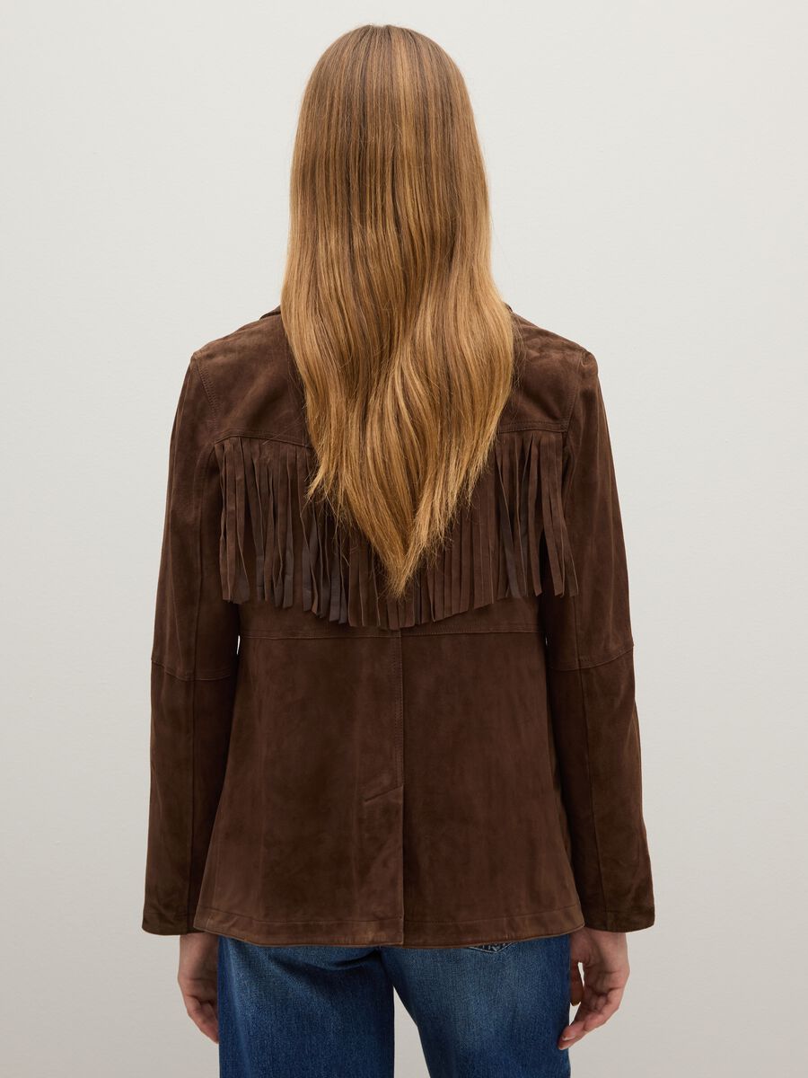 Genuine Leather Saharan Jacket with Fringes_2