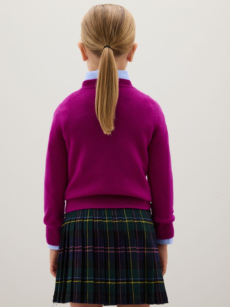 Purple girl's pure wool jumper_2
