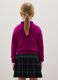 Purple girl's pure wool jumper_2