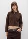 Brown fibre blend cardigan_1
