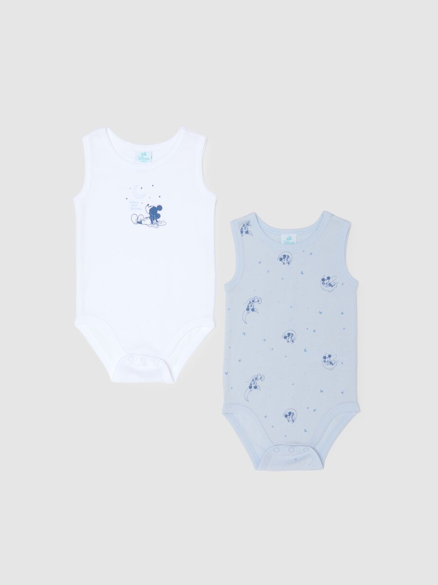 Bipack body in puro cotone multicolor da neonato con stampe Topolino_0