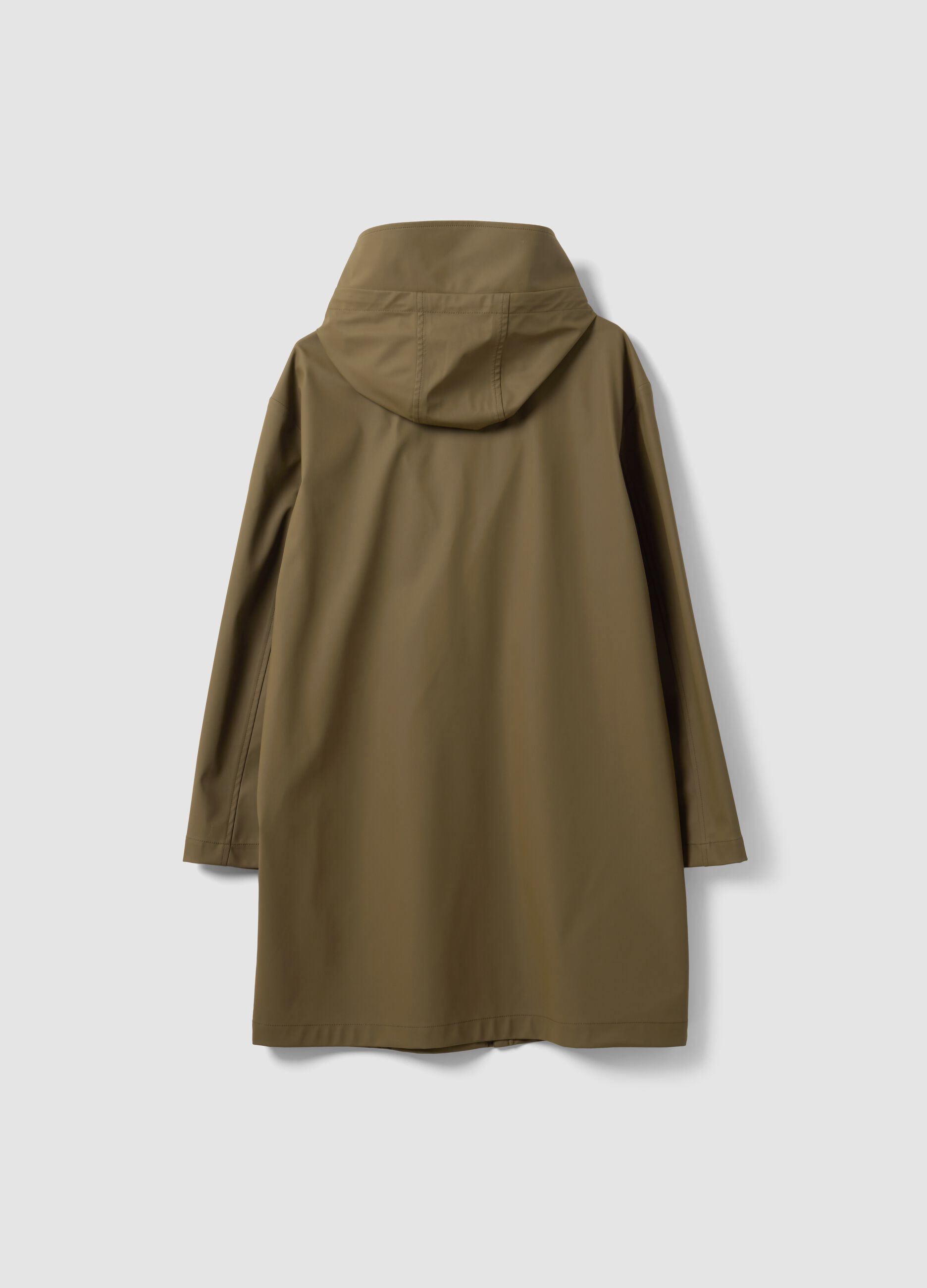 Long Green Hooded Zip Jacket