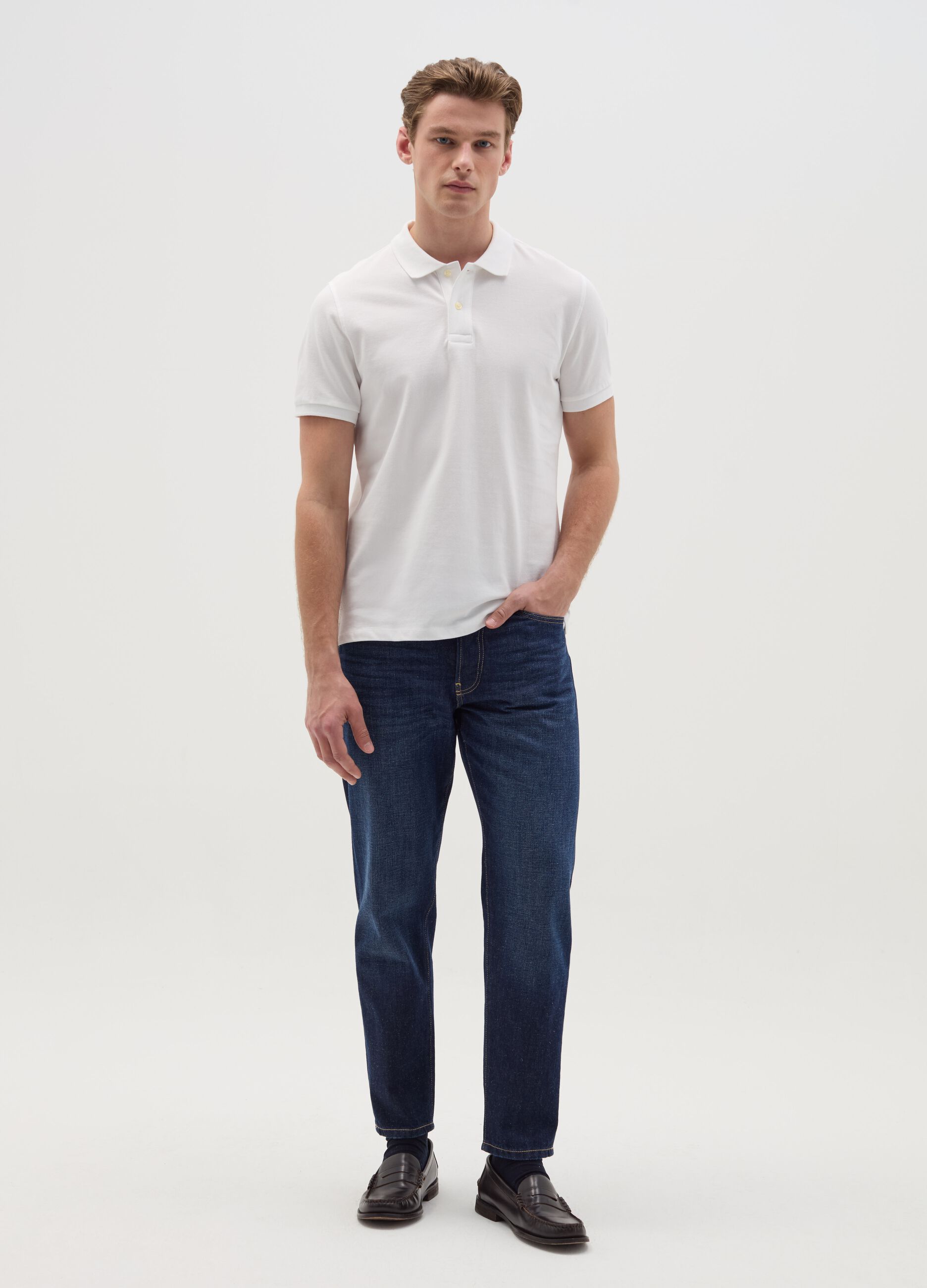 Polo shirt in organic cotton piquet