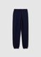 Girls' blue pure cotton trousers regular fit_0