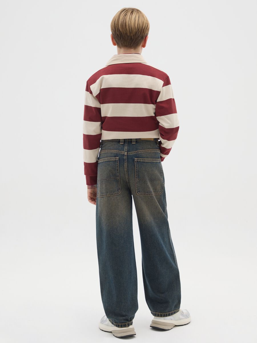 Jeans da ragazzo in puro cotone denim regular fit_1