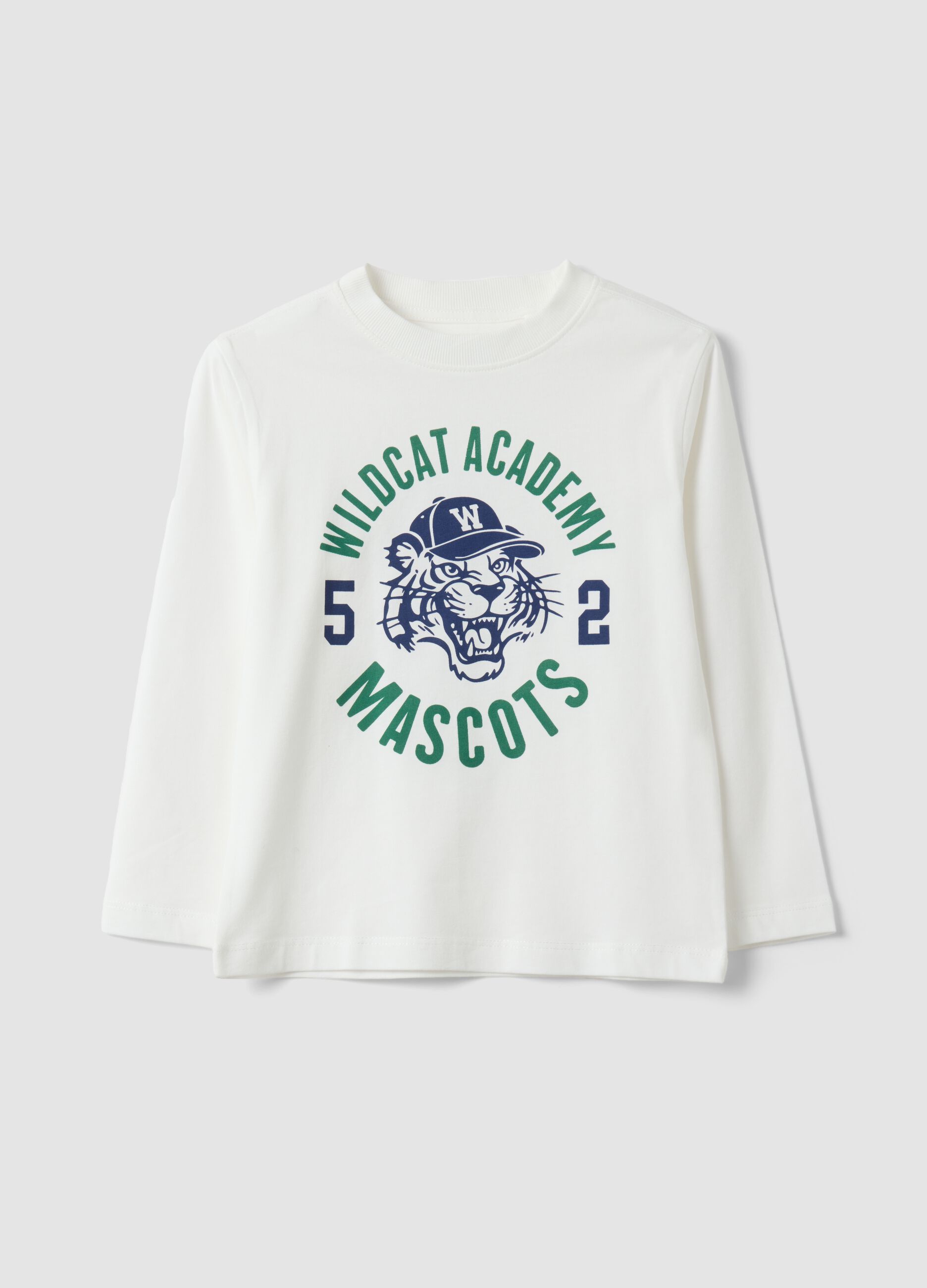 T-shirt bianca in puro cotone organico con girocollo
