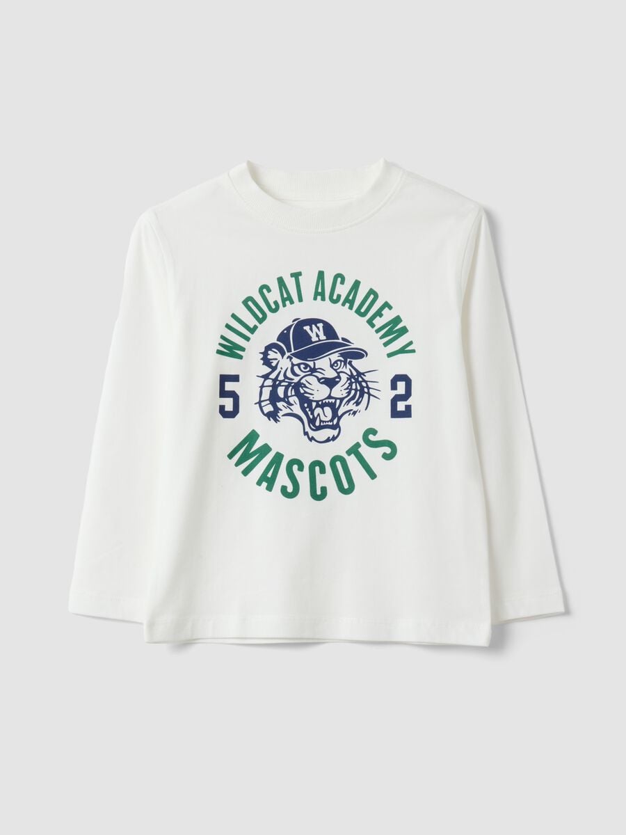 T-shirt bianca in puro cotone organico con girocollo_0
