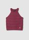 Purple knitted cotton-blend tank top_4