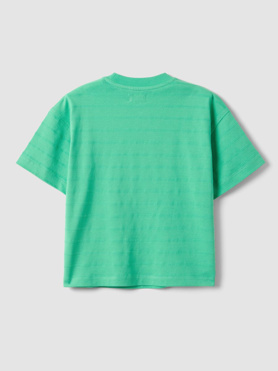 T-shirt in puro cotone verde da bambino regular fit_4