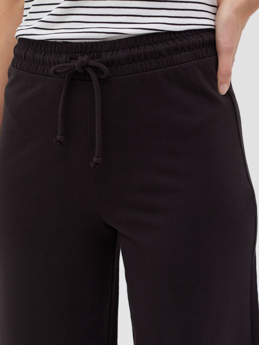 Wide-leg joggers in fleece_2