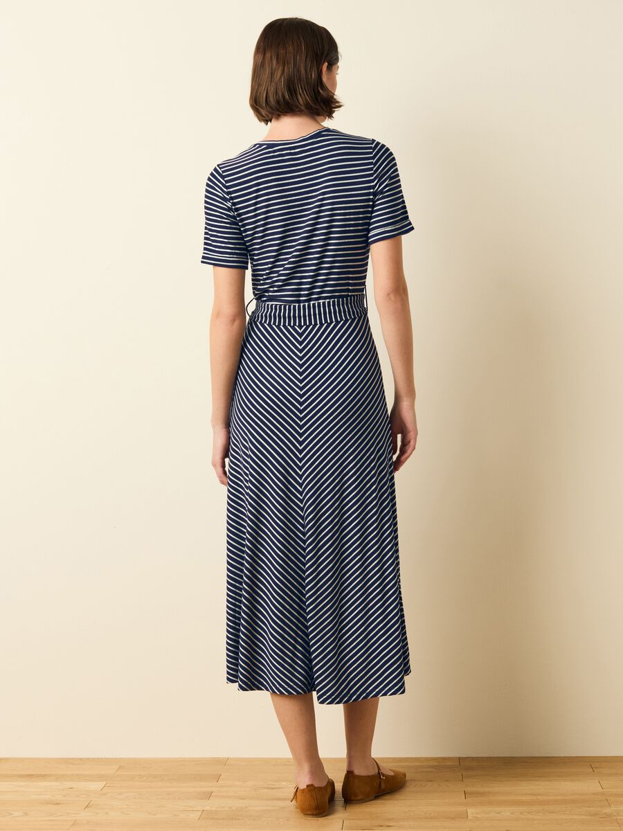Striped dress in lurex with belt_3