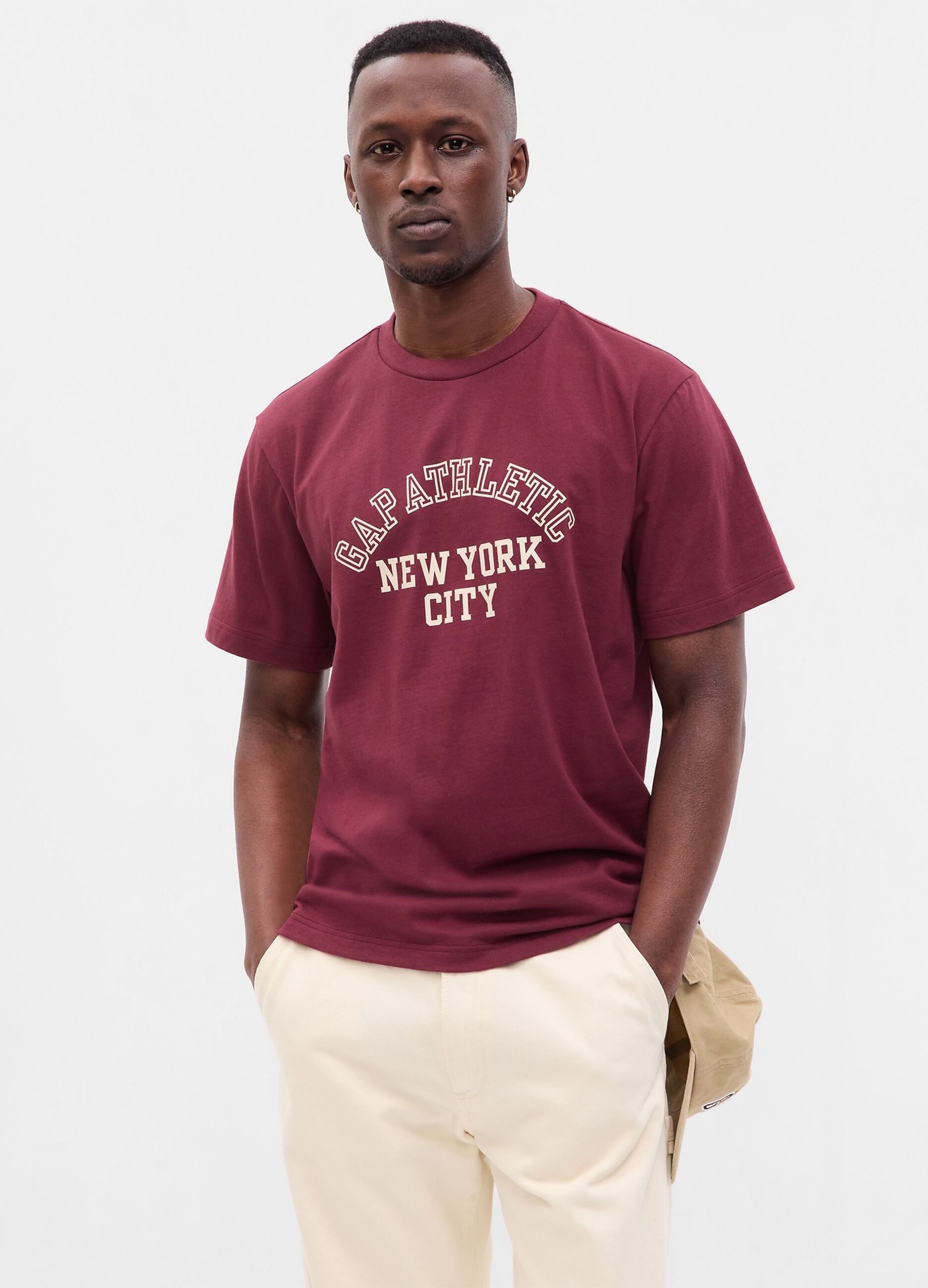 Ovs T-shirt con stampa logo Athletics e lettering
