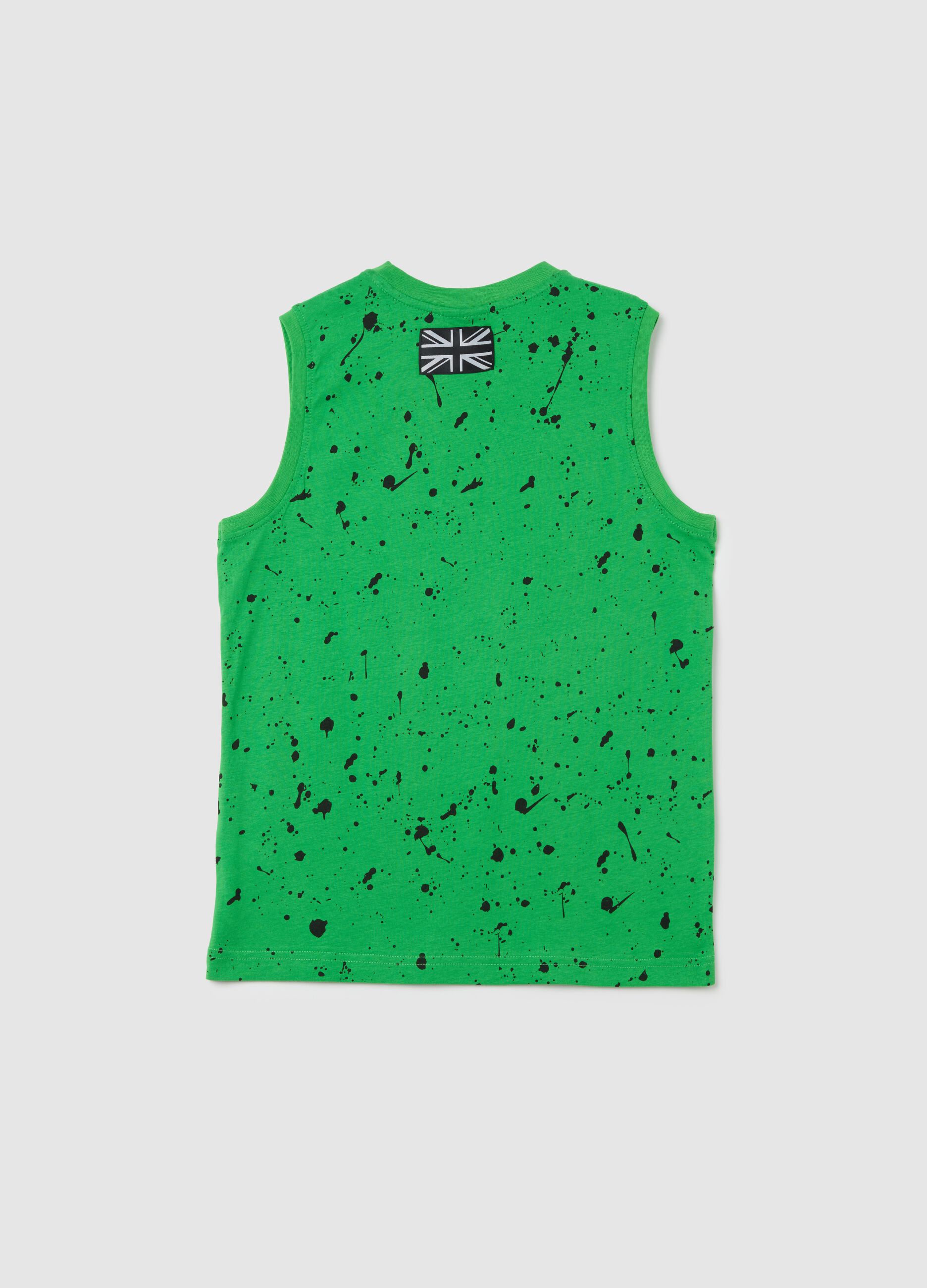 Canotta da bambino in puro cotone verde