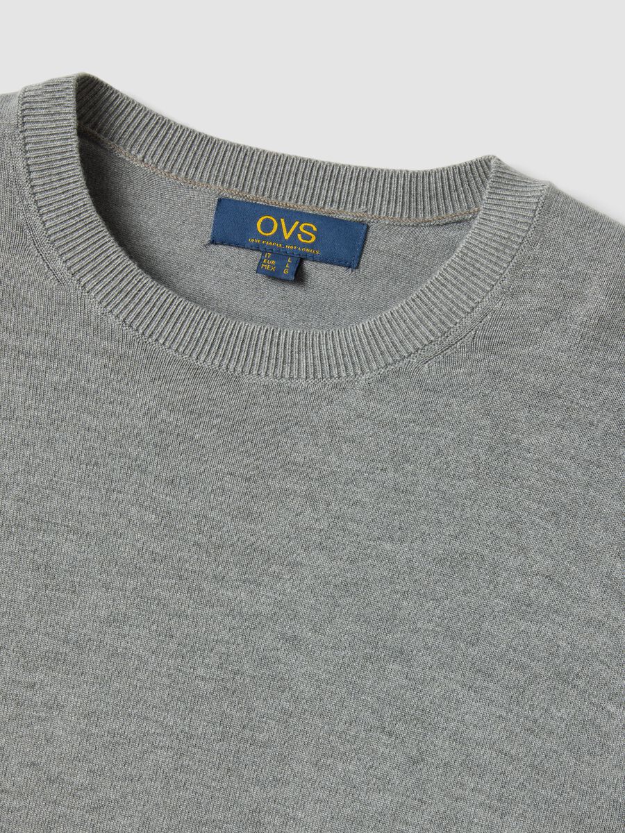 Maglia girocollo grigia in misto viscosa regular fit_2