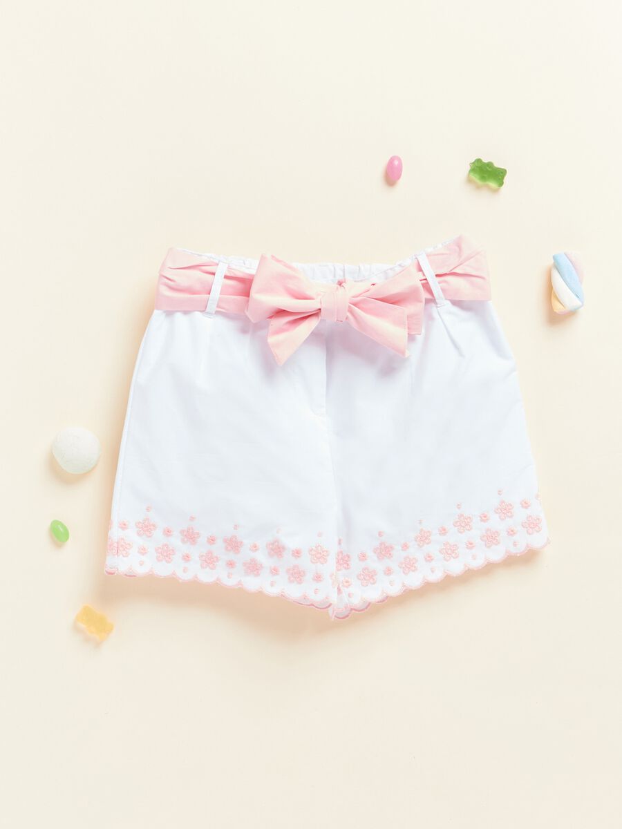 Shorts in puro cotone con ricami IANA_0