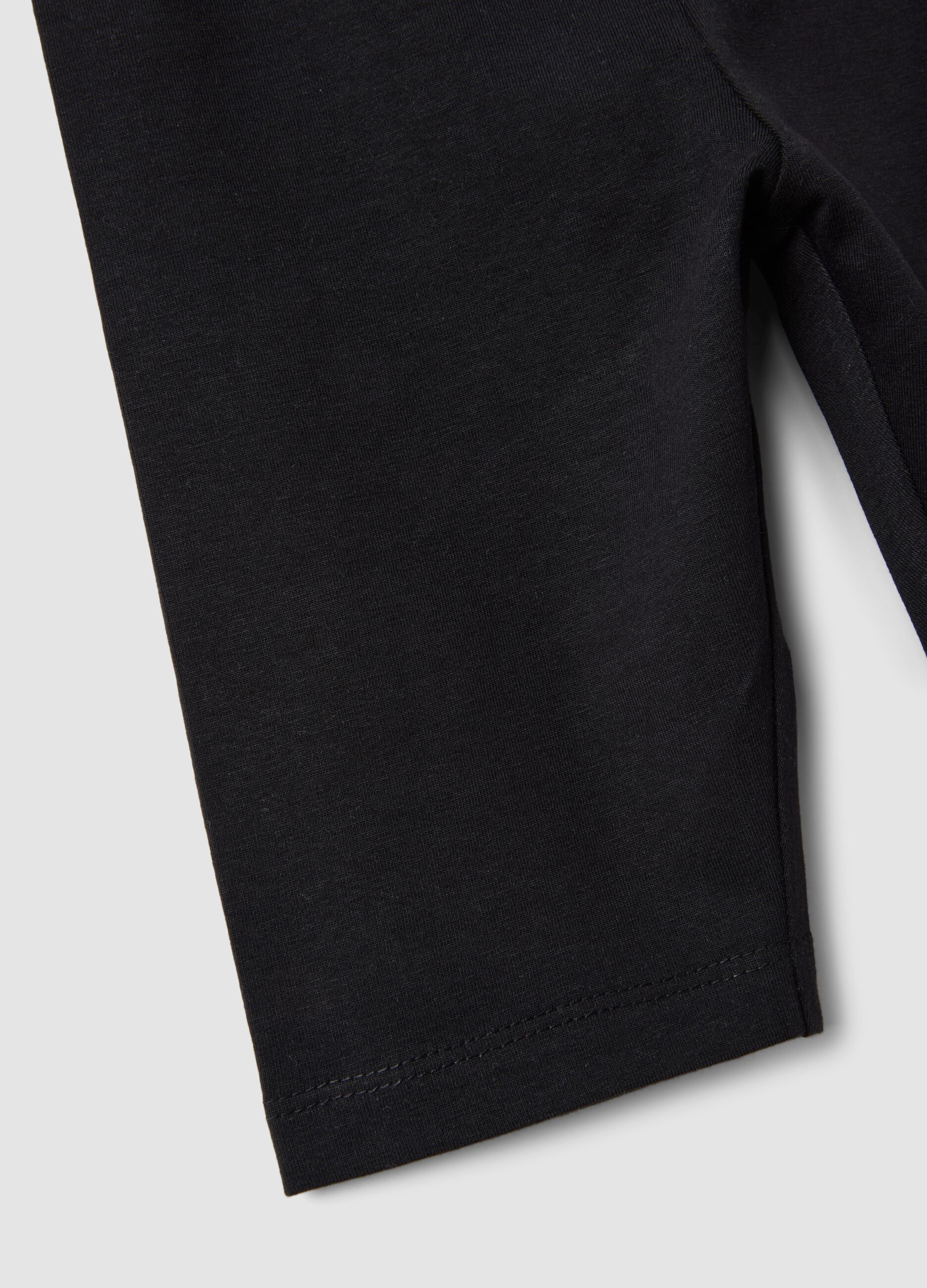 Black organic cotton shorts