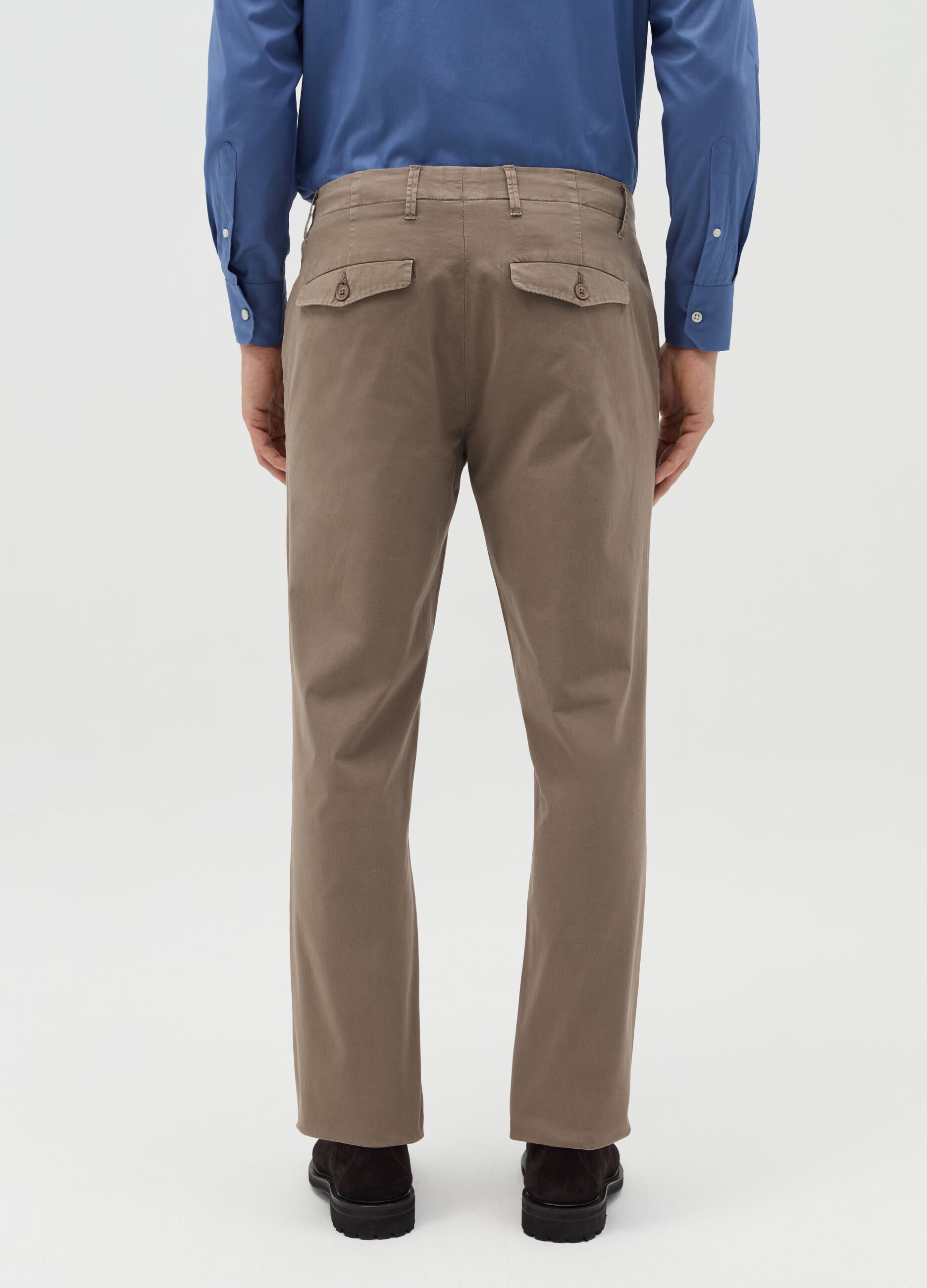 Stretch cotton chino trousers