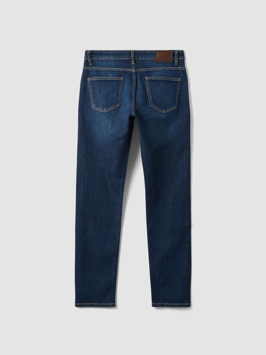 Jeans lavaggio scuro in cotone elasticizzato slim fit_2