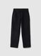 Black Cotton Blend Slim Fit Chino Trousers_4