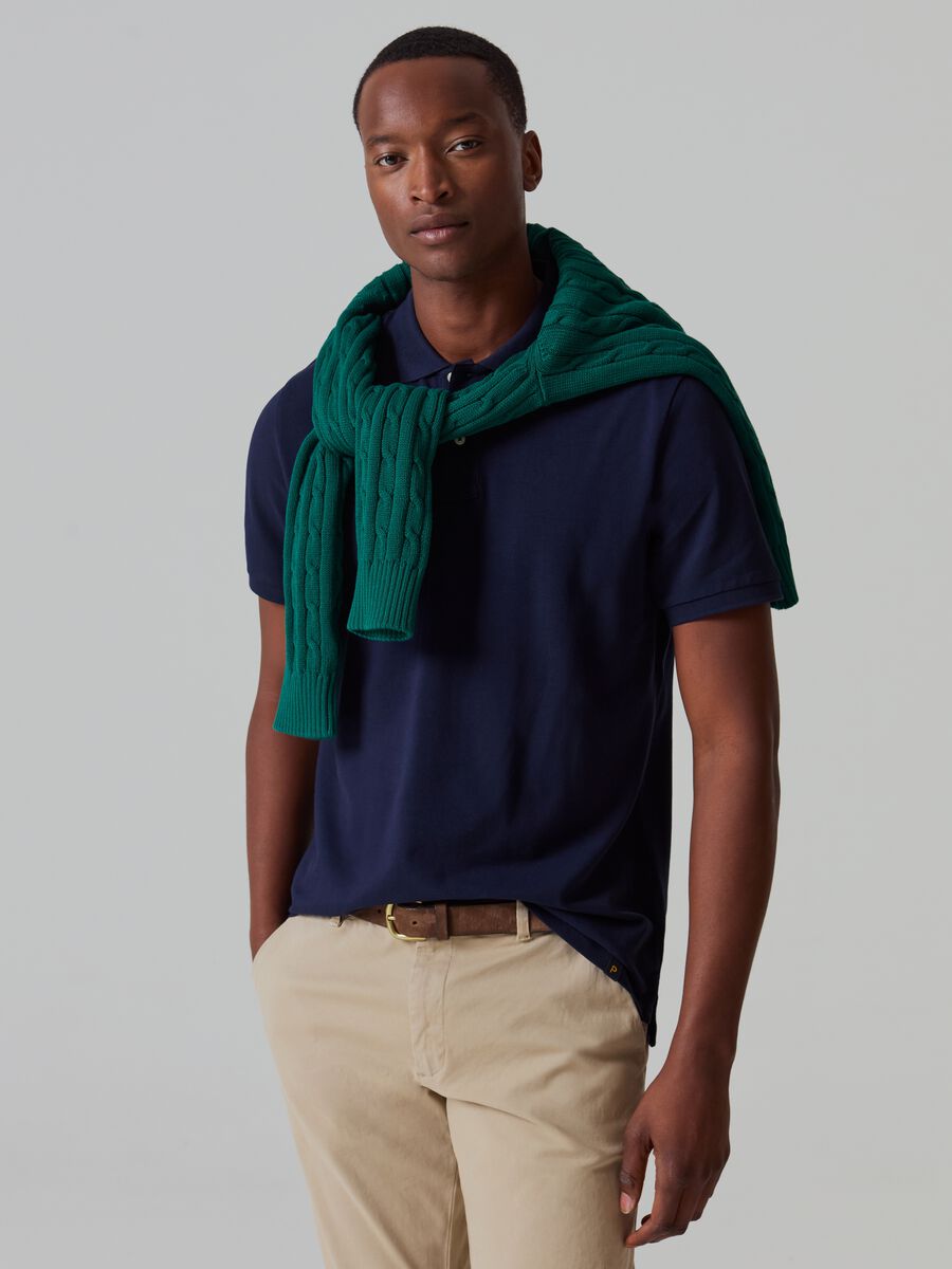Supima cotton piquet polo shirt_1