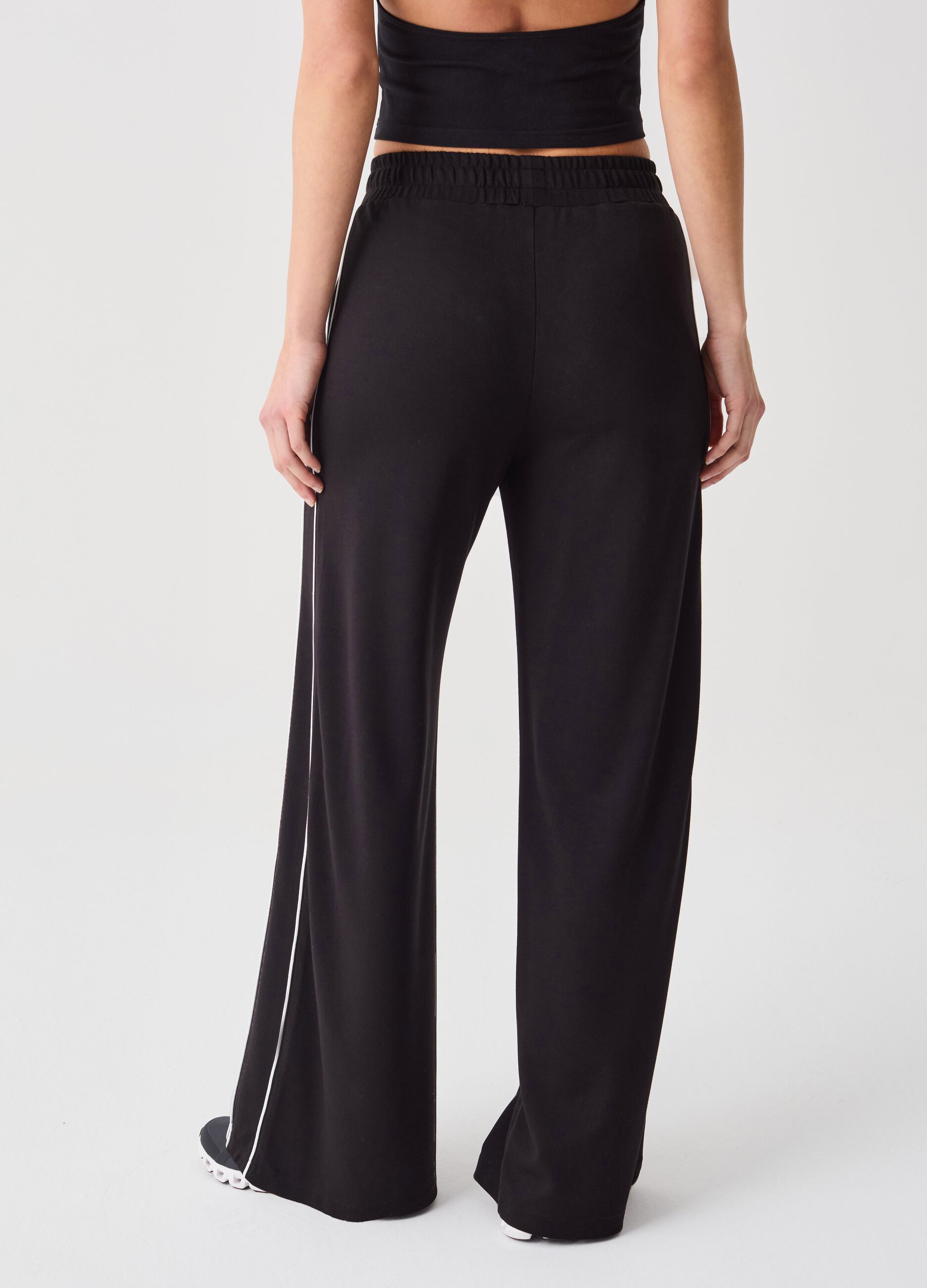 ALTAVIA STUDIO palazzo trousers with contrasting piping