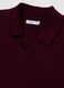 Burgundy V-neck top with collar_5