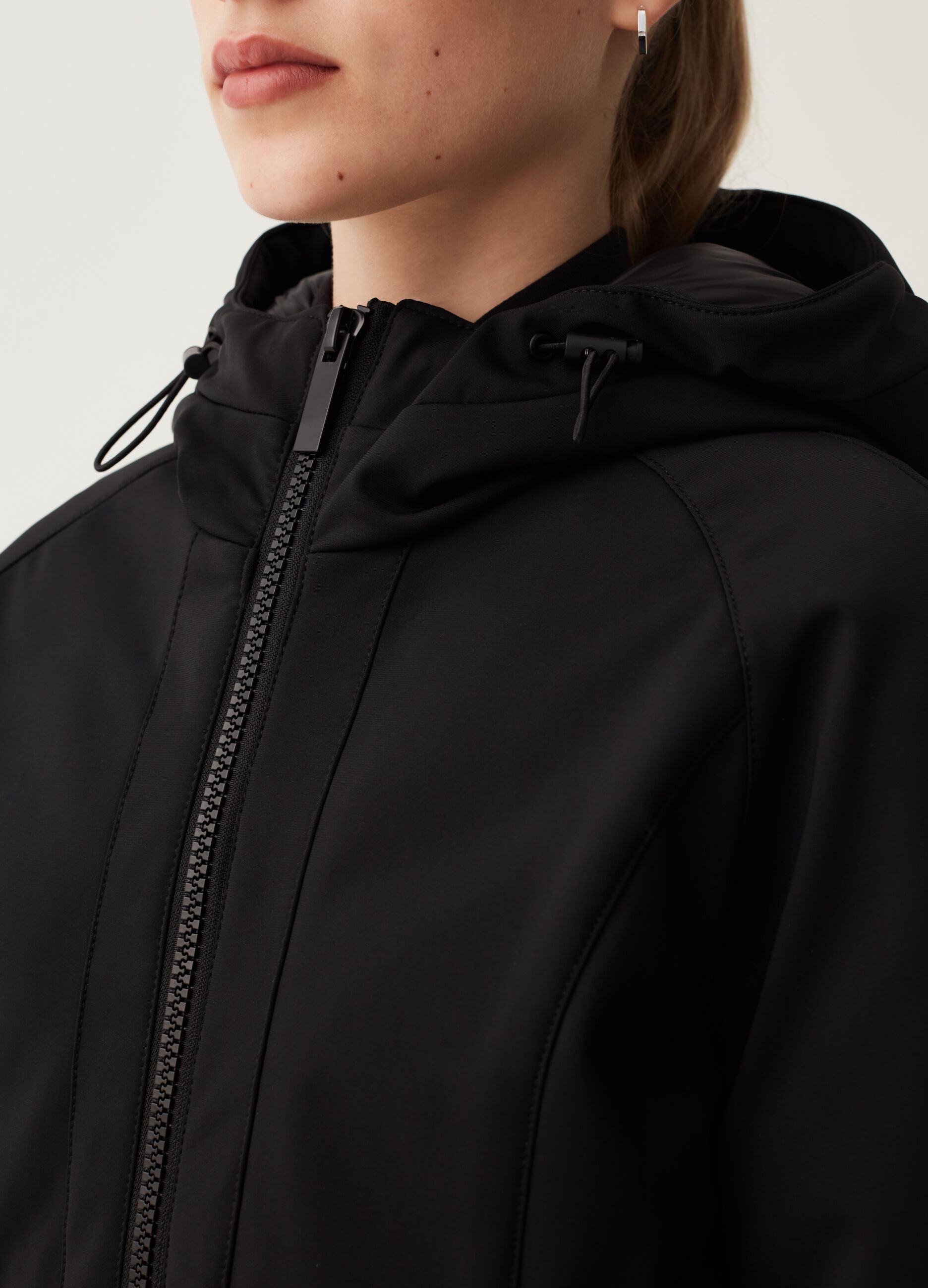LESS IS BETTER Giacca corta full-zip con cappuccio_3