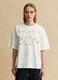 T-shirt in puro cotone bianco regular fit con ricamo traforato_3