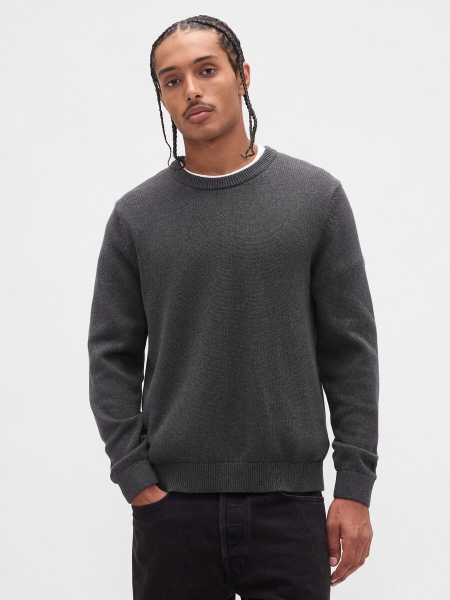 Grey cotton sweater_0