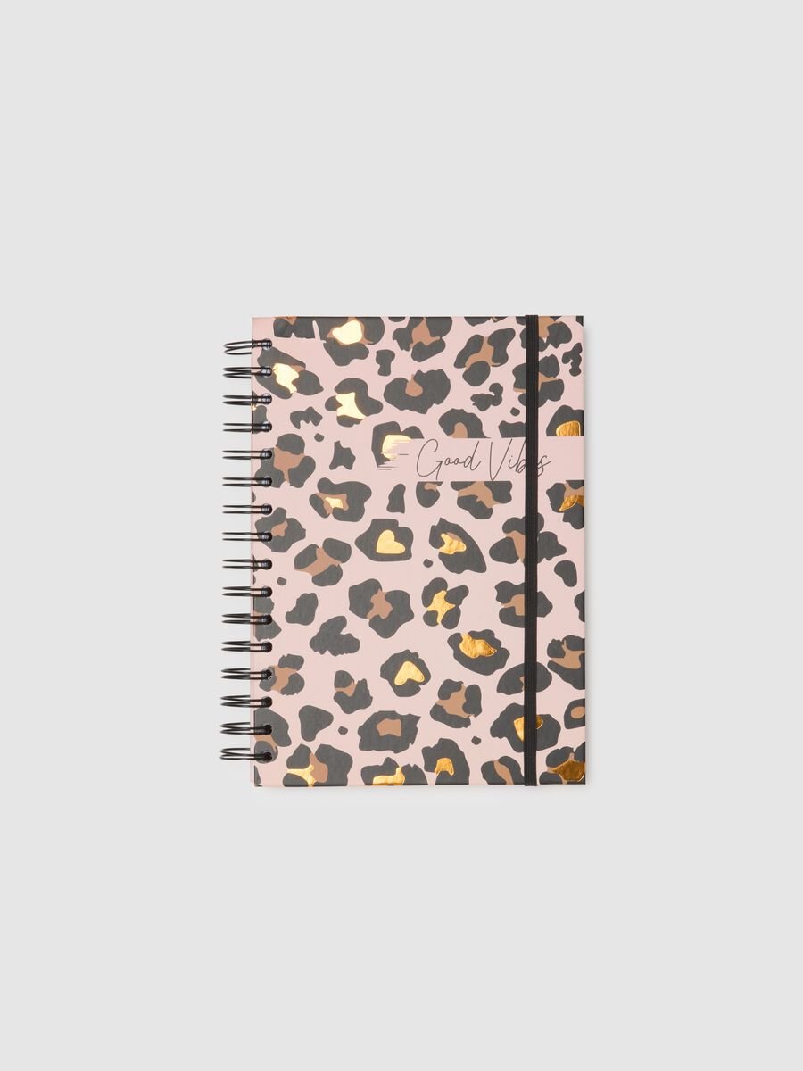 Leopard Print Black Paper Diary_0