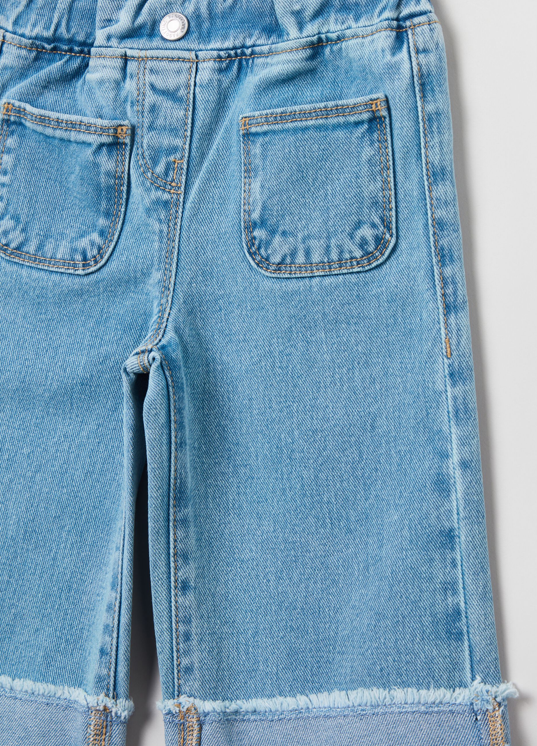 Jeans wide leg con risvolto_2