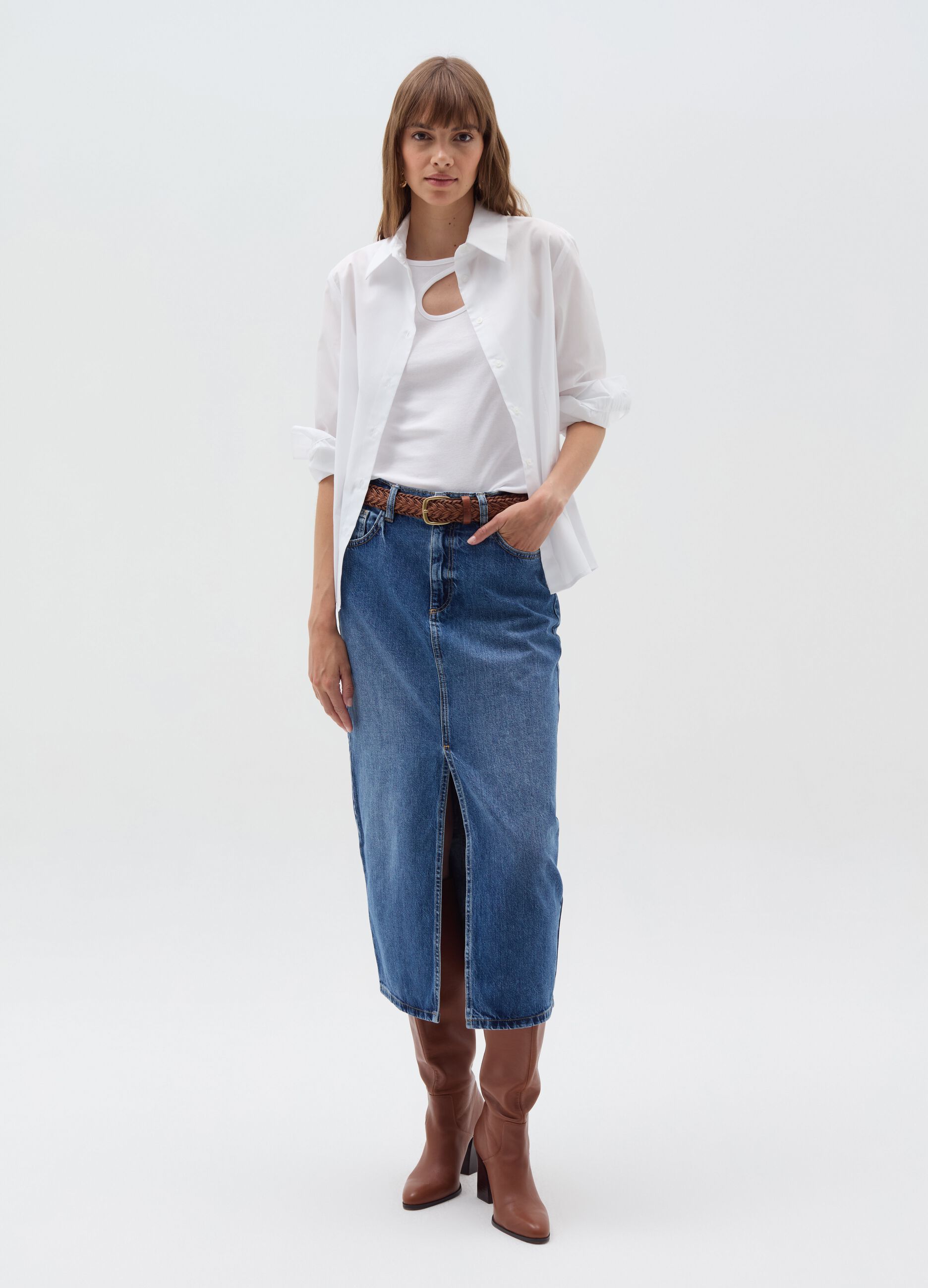 Gonna midi jeans deals
