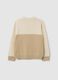 Beige regular fit children's sweater in cotton blend_1