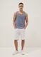 Blue pure cotton vest top_0