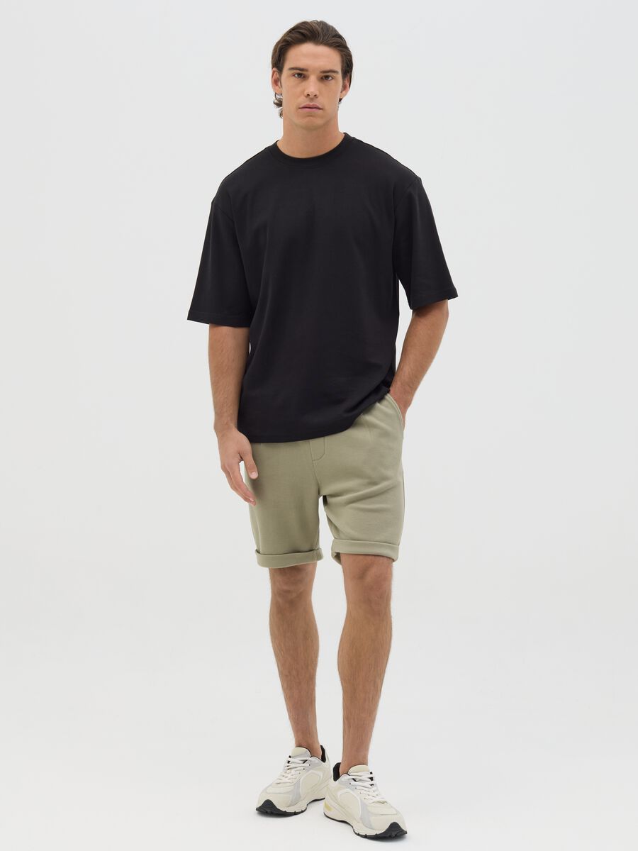 Chino Bermuda shorts in cotton with drawstring_0