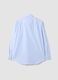 Camicia azzurra in misto cotone a righe sottili easy iron regular fit_6