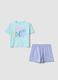 Light blue organic cotton short pyjamas_0