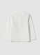 White organic stretch-cotton T-shirt with heart print for baby girl_1