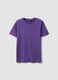 Purple pure linen regular-fit short-sleeve T-shirt_4