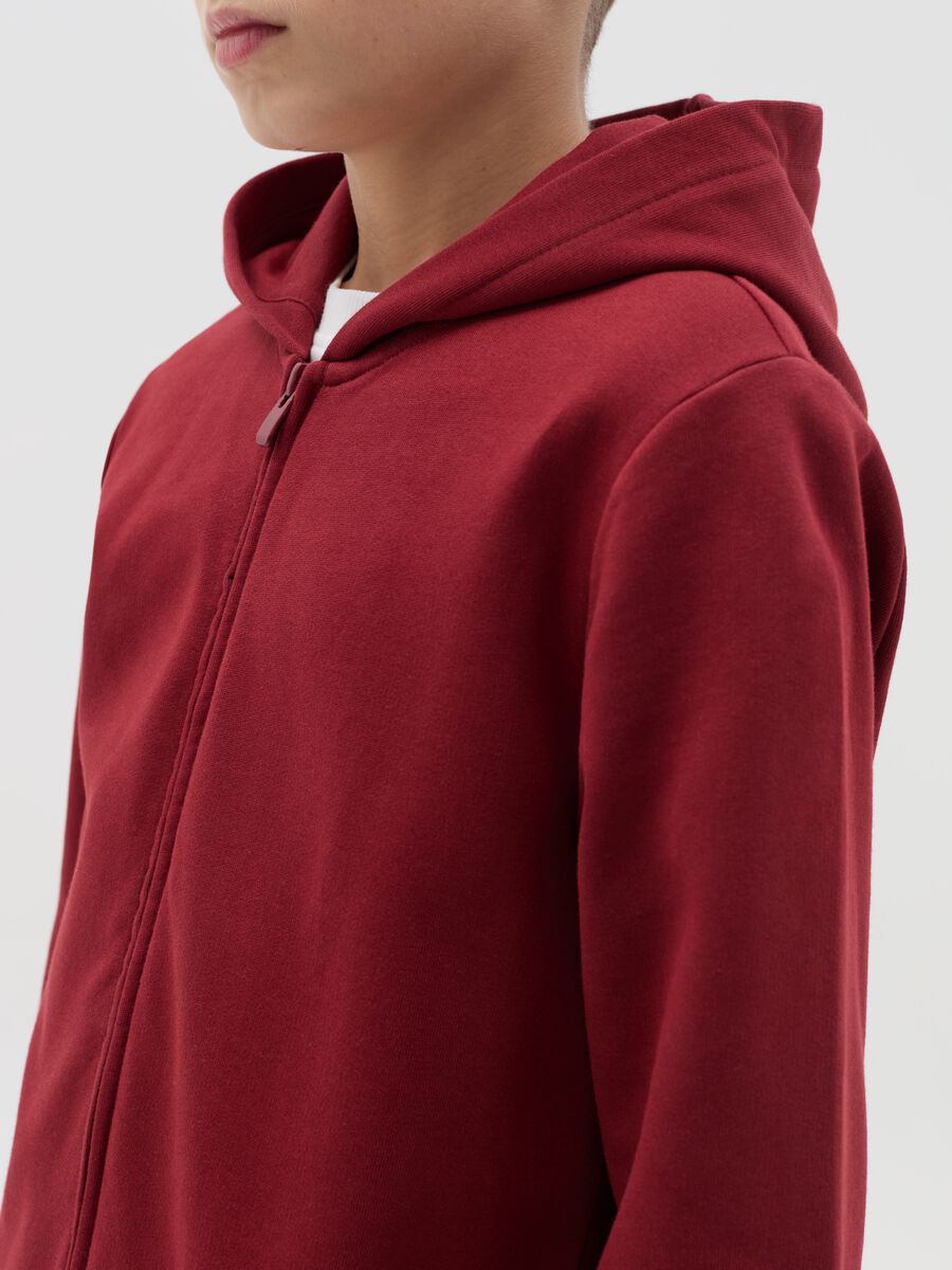 Organic cotton full-zip sweatshirt with hood_1