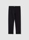 Girls' black cotton blend skinny leggings_0