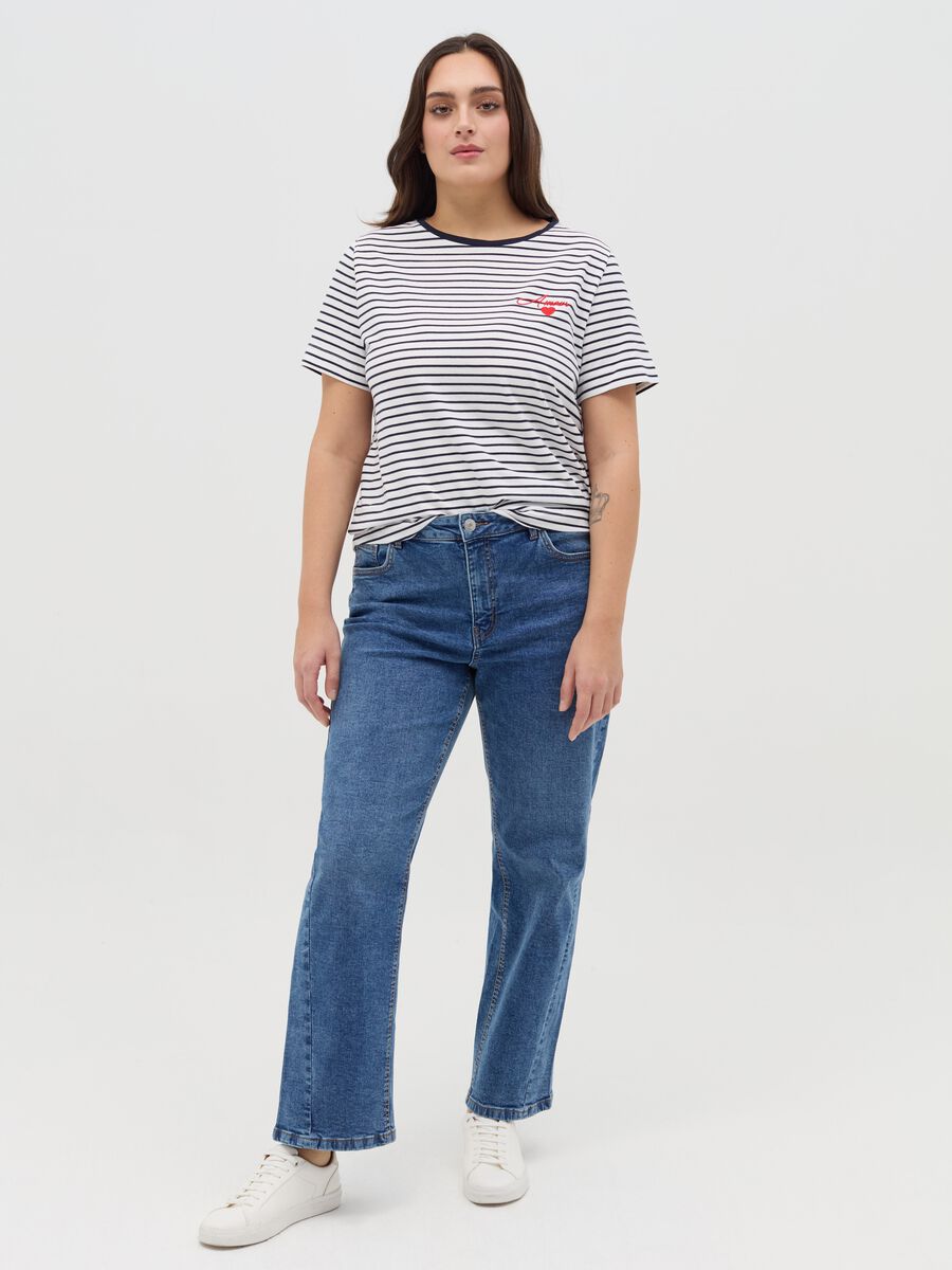 Curvy MYA stretch cotton T-shirt_1