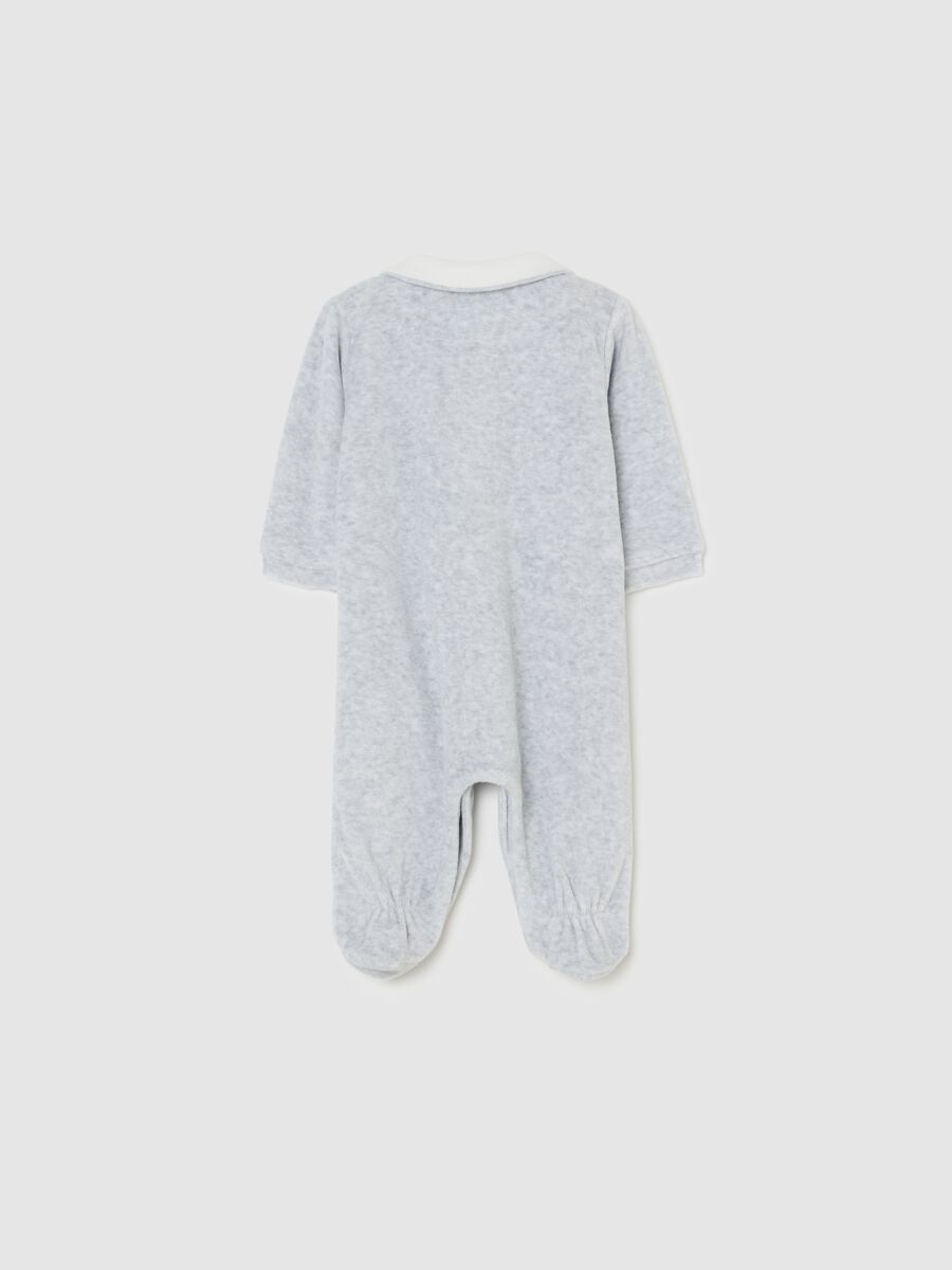 Tutina grigia da neonato in misto cotone con stampe Winnie the Pooh_3