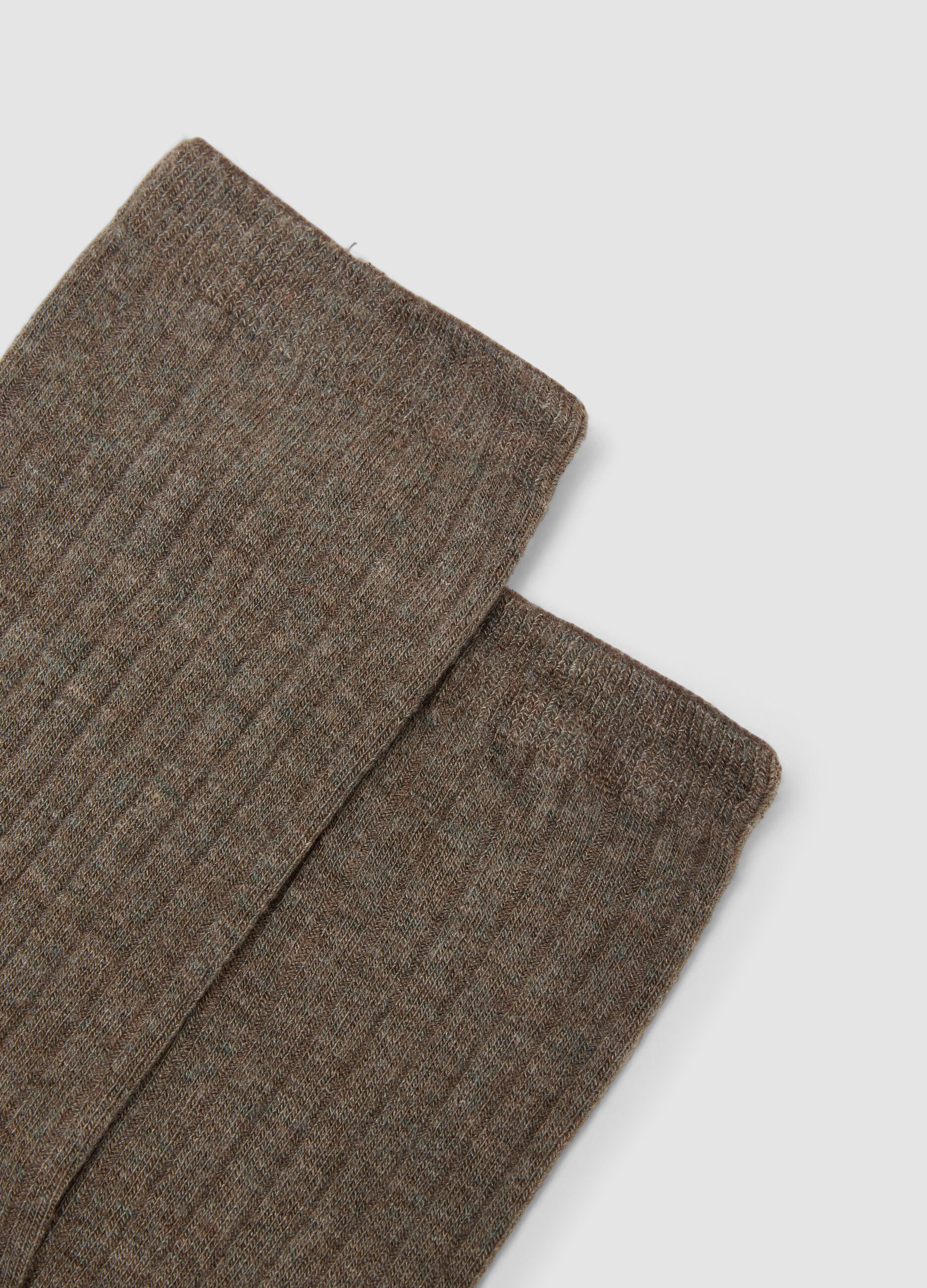 Brown long viscose blend socks