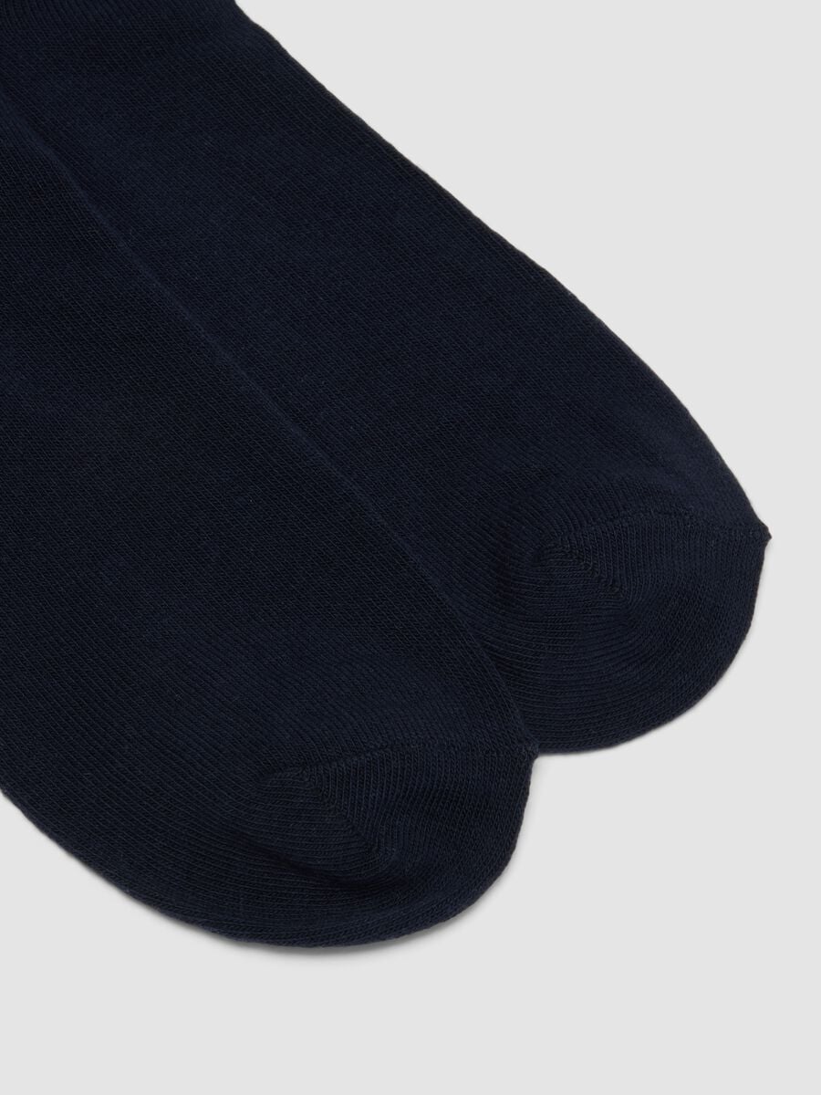 Tripack di calze alla caviglia blu in cotone organico elasticizzato_2