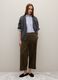 Green corduroy cotton trousers with regular fit_0