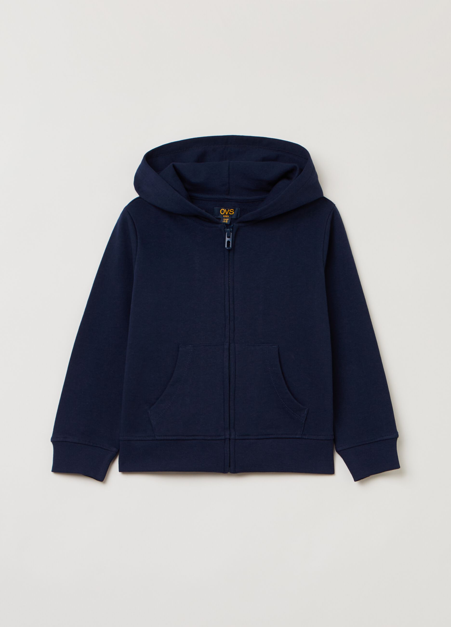 Fitness full-zip sweatshirt in French terry with hood