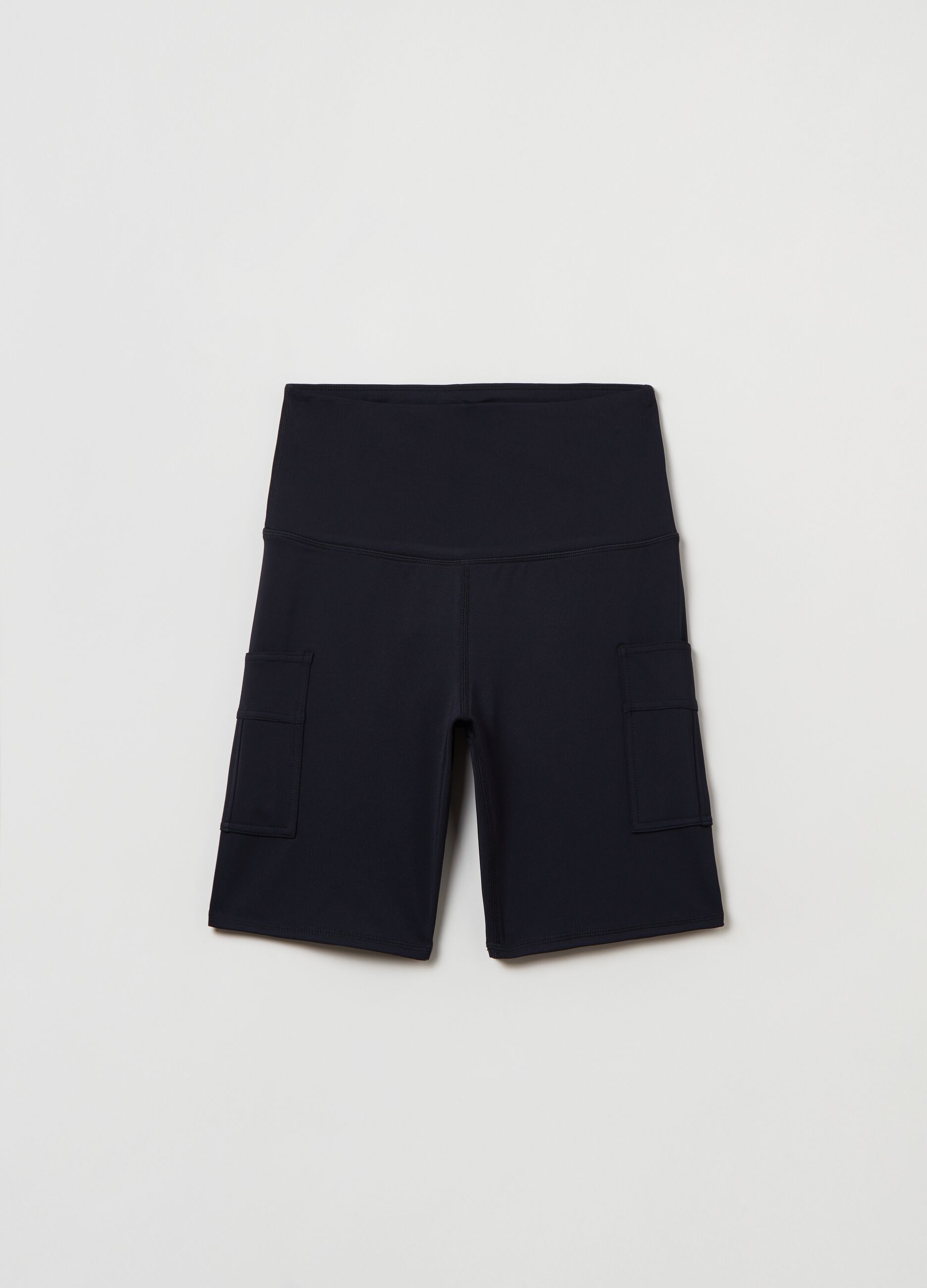Sports Cargo Biker Shorts Black_5